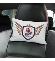 Kral Tasarımlı İsme Özel Araç Koltuk Yastığı