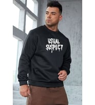 Unisex Usual Suspect Bisiklet Yaka Sweatshirt (Siyah)