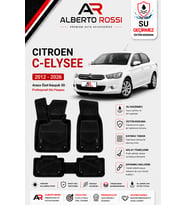 CITROEN C-ELYESEE 2012 - 2026 Araca Özel Kauçuk 3D Profesyonel Oto Paspası
