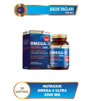 NUTRAXİN VİTALS OMEGA-3 ULTRA 2500 MG 30 SOFTGEL (Renksiz)