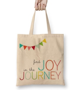Find Joy in the Journey Bez Çanta Uzun Saplı
