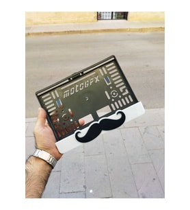 Motorsiklet  Uyumlu Plakalık Bıyık Model Lazer Kesim Pleksi 3d Kabartma