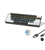 Mekanik Rgb Klye Blue Switch - Siyah Beyaz MF1701BW