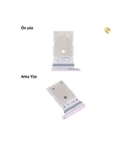 Samsung Galaxy S23 Ultra ile Uyumlu Sim İç Yuvası Çiftli Pembe Çiftli sim yuvası ikili sim tepsisi çiftli sim aparatı dual sim çekmecesi