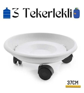 ModaCar Tekerlekli Damacana ve Tüp Altlığı Beyaz