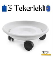 ModaCar Tekerlekli Damacana ve Tüp Altlığı Beyaz
