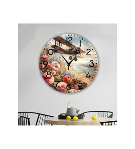 bilge Tasarım Retro Duvar Saati 35 x 35 CM (Karışık)
