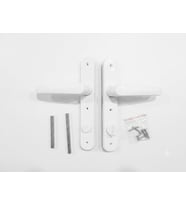 PVC Pimapen Banyo Wc Plastik Sac Destekli Kapı Kolu Takımı (1, Beyaz, Çevir Kilit)