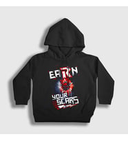 Presmono Unisex Çocuk Siyah Earn Your Scars Güreş Wwe Edge Kapüşonlu Sweatshirt 521247tt