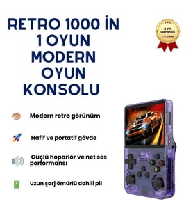 XGB35 Elde Taşınabilir RETRO Oyun Konsolu, 3,5 Inç IPS Ekranlı Dahili 4gb Tv Çıkışı Özellikli