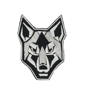 Single Sword Nakış Patch - Kurt Peç SİYAH-BEYAZ
