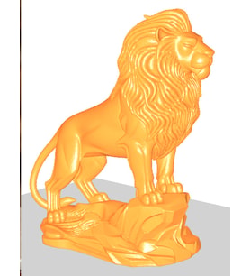 Minimalist Aslan Figürü 3D Baskı Koleksiyon GOld Renk