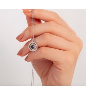 100 DİLDE SENİ SEVİYORUM MİNİMAL  925 AYAR GÜMÜŞ 