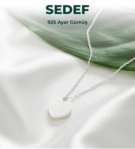 Luxtone Sertifikalı Sedef Kalpli 925 Ayar Gümüş Kolye Kadın Takı LX0891KL