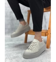 Shoecide Sbo500 Boa Özel Termo Taban Gri Casual Erkek Ayakkabı