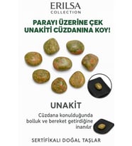 Sertifikalı Cüzdan Boy Yansımalı Unakit Taşı Kütle - Duygusal Şifa ve Denge Sağlar (Çok Renkli)