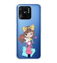Redmi 10c Uyumlu Kapak Vespagirl Tasarımlı Şeffaf Silikon Kılıf
