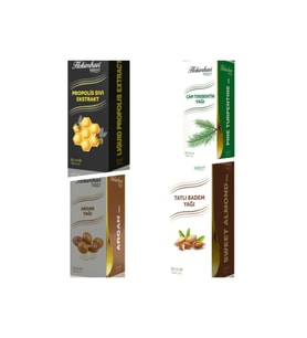 Propolis ml ,çam Terebentin 50 ml Argan 50 ml ve Tatlı Badem Yağı 50 ml (Çok Renkli)