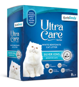 Care Series Hassas Kediler İçin Gümüş İyonlu Kedi Kumu 8L