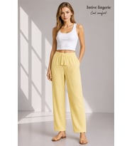Intive Cool Comfort Müslin/Waffle Kumaş İç Göstermez Pamuklu Nefes Alabilir Rahat Yazlık Pantolon