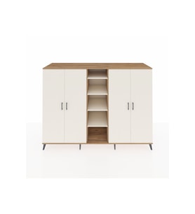 Kronos Dolap 12 Raflı 4 Kapaklı 220x59x163 Çam-Aytaşı