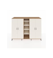 Kronos Dolap 12 Raflı 4 Kapaklı 220x59x163 Çam-Aytaşı