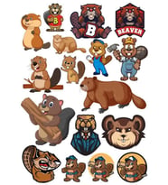 Köstebek sticker Set 15 Parça Telefon, Tablet, Defter, Laptop Sticker