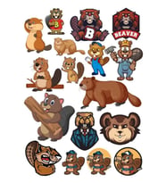 Köstebek sticker Set 15 Parça Telefon, Tablet, Defter, Laptop Sticker