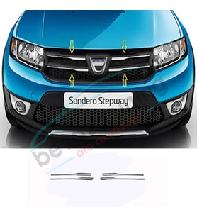 Dacia Sandero Ön Panjur Kromu Nikelaj 2013 Sonrası