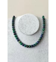 8 MM AZURİT DOĞALTAŞ KOLYE