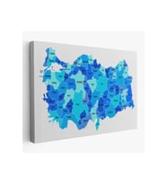 Türkiye Haritası Kanvas Tablo Eğitici ve Öretici Dekoratif Tablo Tablo 3114