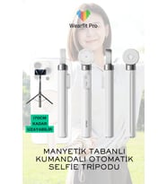 Otomatik Açılır Manyetik Telefon Tripodu Uzaktan Kumandalı Selfie Çubuğu
