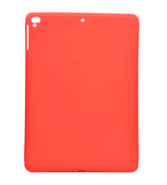 Apple iPad 9.7 2017 Kılıf Kamera Çıkıntılı Soft Tablet Silikon (Kırmızı)