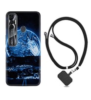 Tecno Spark 6 6 Go 8C 8 Pro 7 7 Pro Kılıf Boyun Askılı Silikon Mavi Gece 1605