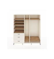 Kronos Dolap 9 Raflı 3 Çekmeceli 3 Askılı 220x59x243 Aytaşı-Çam/Aytaşı