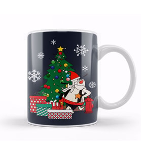 Deputy Dawg Around The Christmas Tree Kupa Bardak Porselen