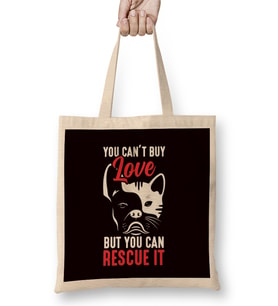 Cat Dog Owner Pet Lover Kitten Puppy Fans Rescue Animals Bez Çanta Uzun Saplı