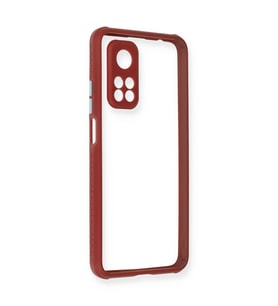 Xiaomi Mi 10t Pro Kılıf Miami Şeffaf Silikon - Fuşya
