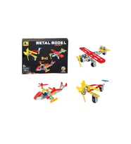 3 In 1 Metal Yapı İnşaat Seti - 148 Parça Eğitici Sök Tak Uçak Ve Helikopter Maket Oyuncak