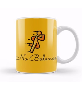 Funny Quote No Balance Kupa Bardak Porselen