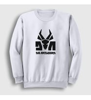 Presmono Unisex Beyaz Logo Die Antwoord Sweatshirt 453922tt (Beyaz)