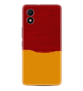 TCL 303 Kılıf Silikon Desen Özel Seri Sarı Kırmızı Boya 1708