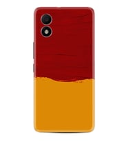 TCL 303 Kılıf Silikon Desen Özel Seri Sarı Kırmızı Boya 1708
