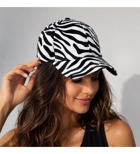 Valkyrie Zebra Desenli Kadın Şapka Ayarlanabilir Baseball Cap Siyah Beyaz Spor Günlük Şapka
