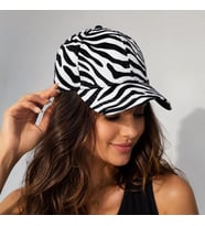 Valkyrie Zebra Desenli Kadın Şapka Ayarlanabilir Baseball Cap Siyah Beyaz Spor Günlük Şapka