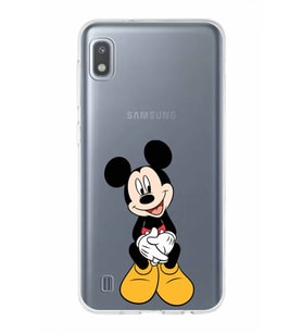 Samsung Galaxy A10  Kapak Mickey Mouse Tasarımlı Şeffaf Silikon Kılıf