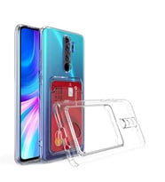 Coverzone Xiaomi Redmi Note 8 Pro ile Uyumlu Kartl?kl? ?effaf Kamera Koruma Y�kseltisi Z-Serta Silikon Anti-?ok �zellikli K�?eleri Airbag ?effaf Telefon K?l?f?