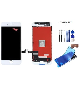 iPhone 8 Uyumlu Lcd Ekran Dokunmatik A+A KALİTE + TAMİR SETİ + TOZ BANTI BEYAZ
