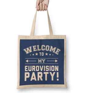 Welcome To My Eurovision Party Bez Çanta Uzun Saplı