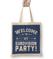 Welcome To My Eurovision Party Bez Çanta Uzun Saplı